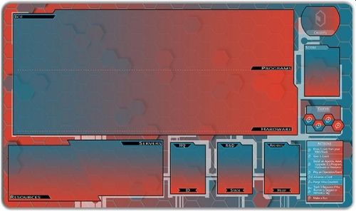 Android Netrunner Red Blue Alternate Playmat